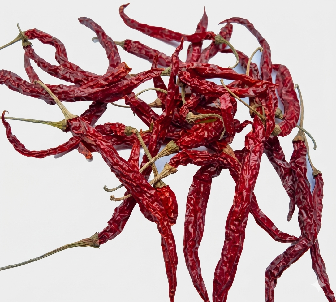 Byadgi Chillies Deep Red Color Sample High ASTA