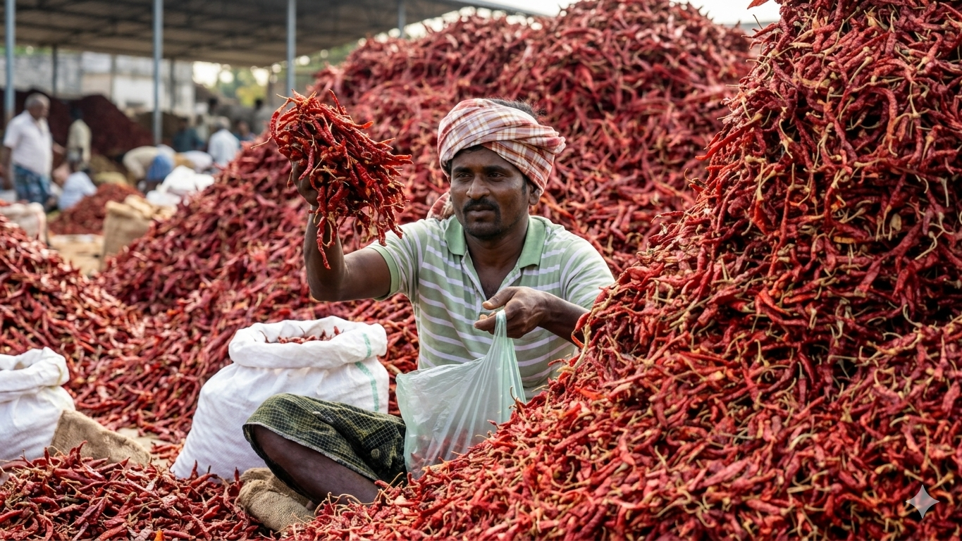 Guntur Chilli Fields — Premium Chilli Export from India