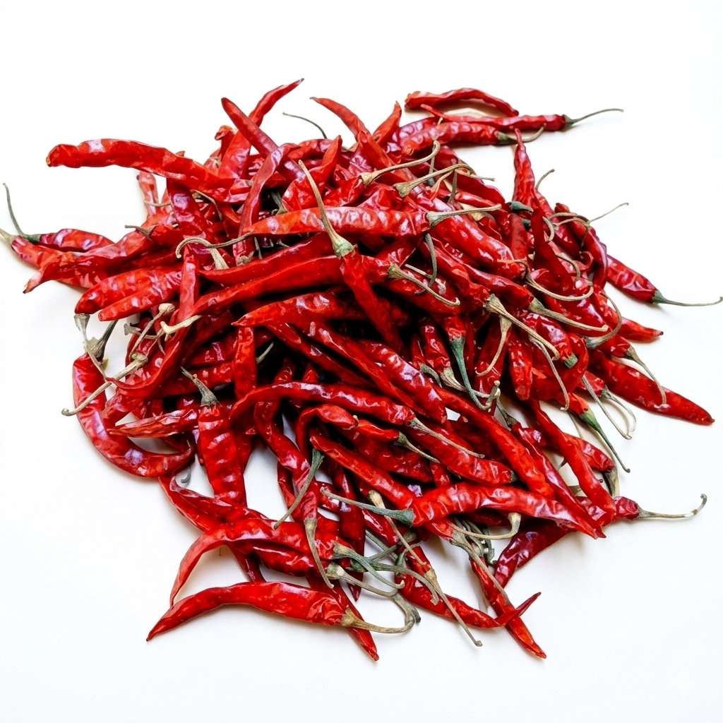 Teja Red Chillies Close Up Pods Detail