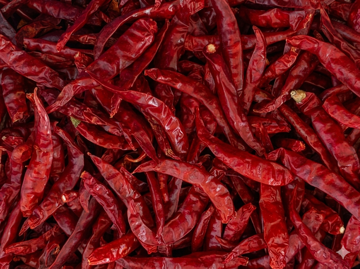 Teja Red Chillies S17 — High Heat Dried Chilli for Export